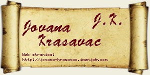 Jovana Krasavac vizit kartica